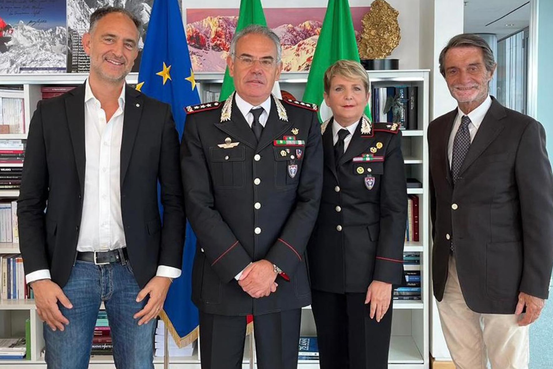 Presidente Fontana e assessore Beduschi incontrano vertici Carabinieri Forestali